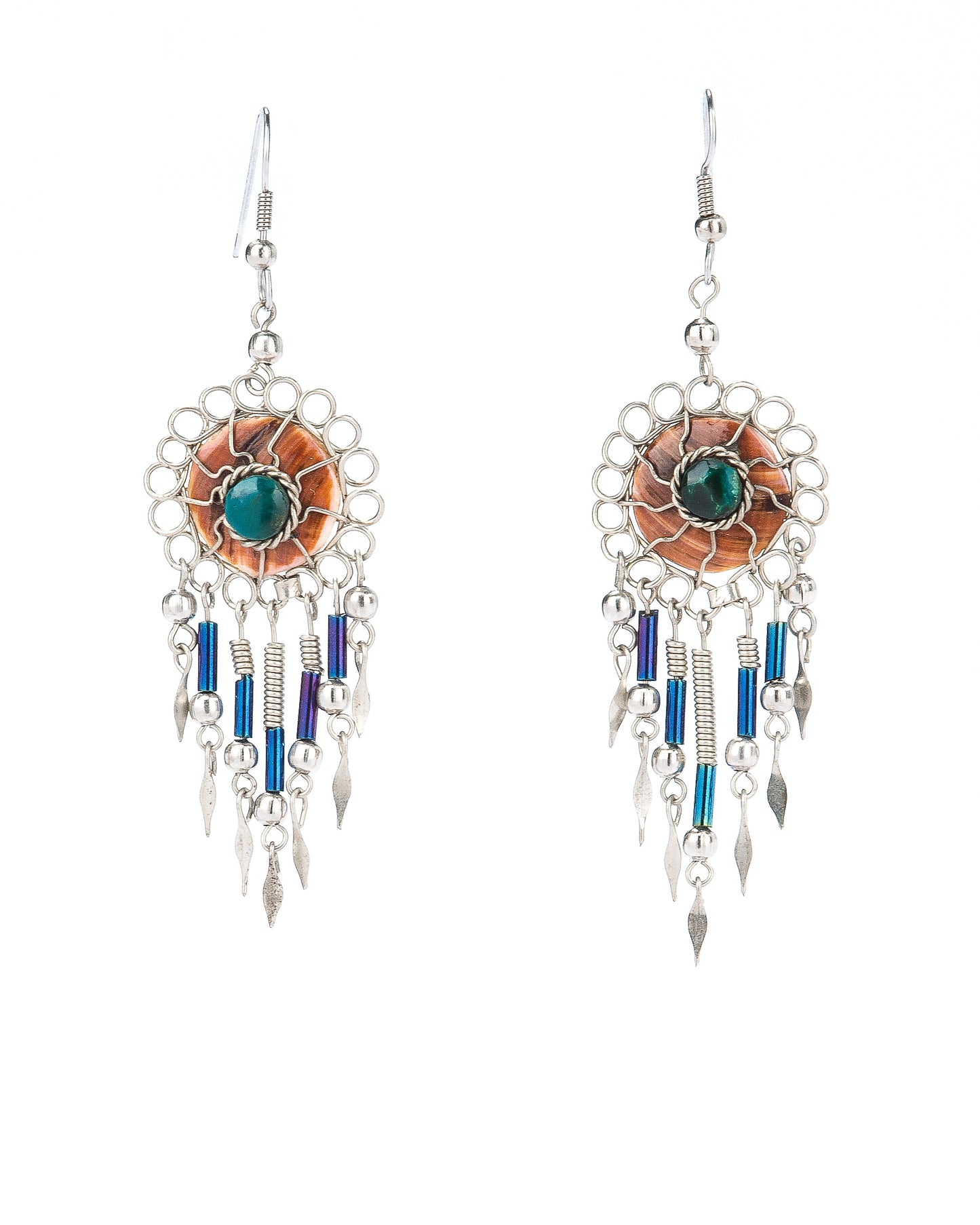 Chrysoprase Silver Earrings