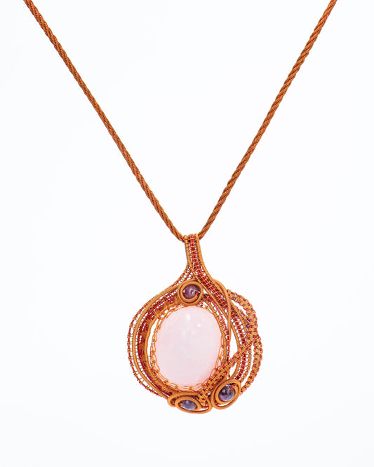 Pink Agate Necklace
