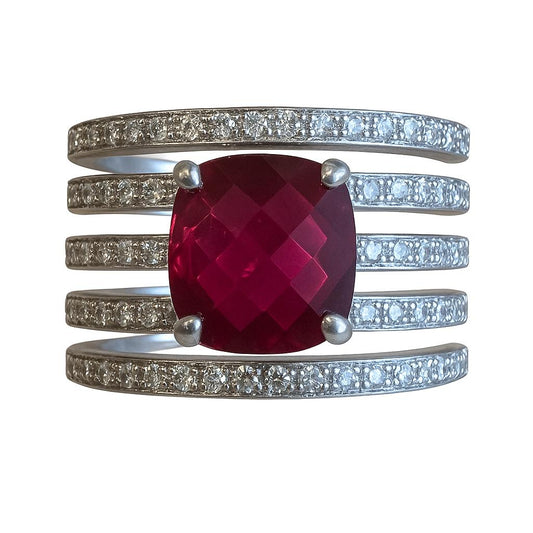 Imperial Ruby & Light Cascade Ring