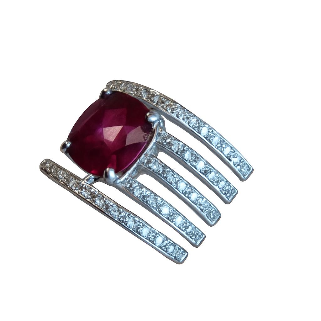 Imperial Ruby & Light Cascade Ring