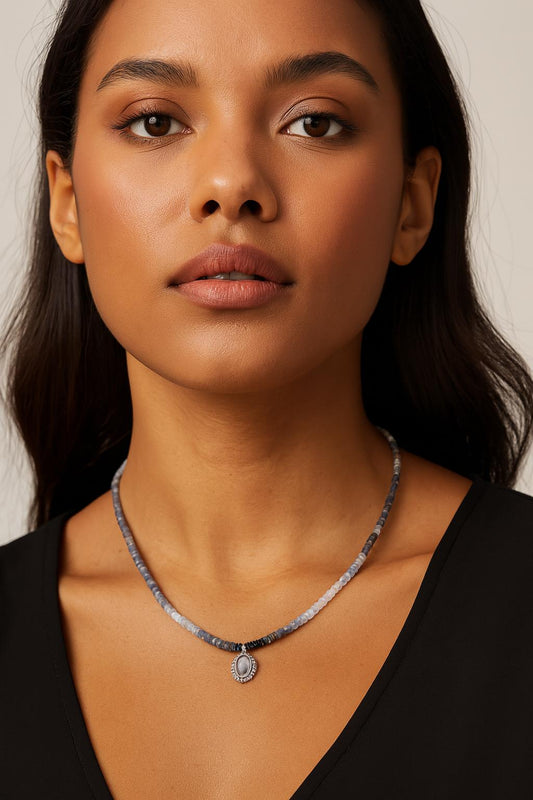 Sapphire & Moonstone Necklace